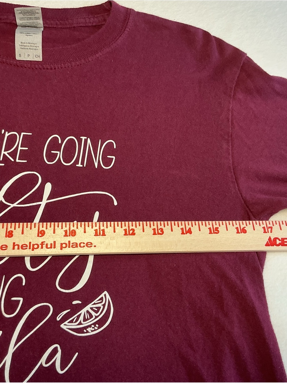 Maroon Long Sleeve funny tequila T-shirt small - Picture 7 of 12